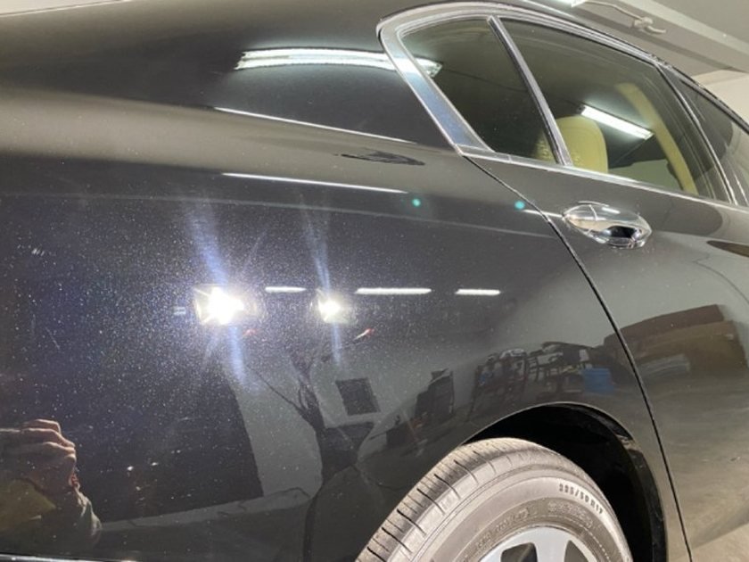 After: Clear, deep reflections once the paint is corrected.