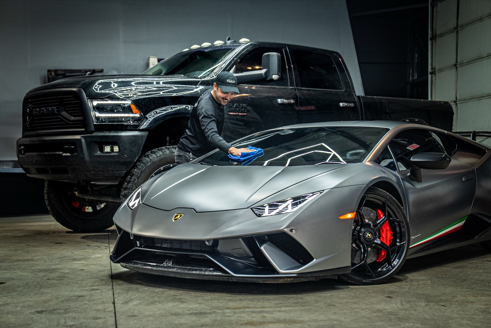 Platinum Auto Care technician machine polishing vehicle in Portland — gel coat correction