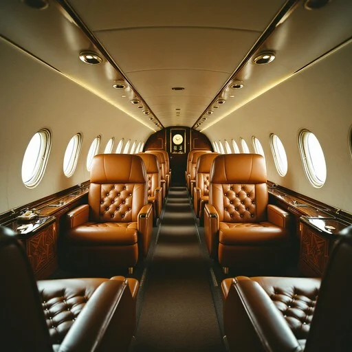 Premium interior deep clean detailing by Platinum Auto Care Portland — private jet cabin